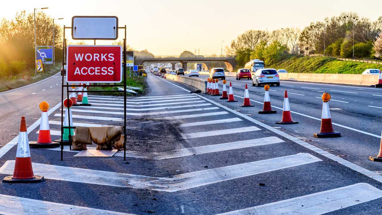Works Access Only sign on UK motorway