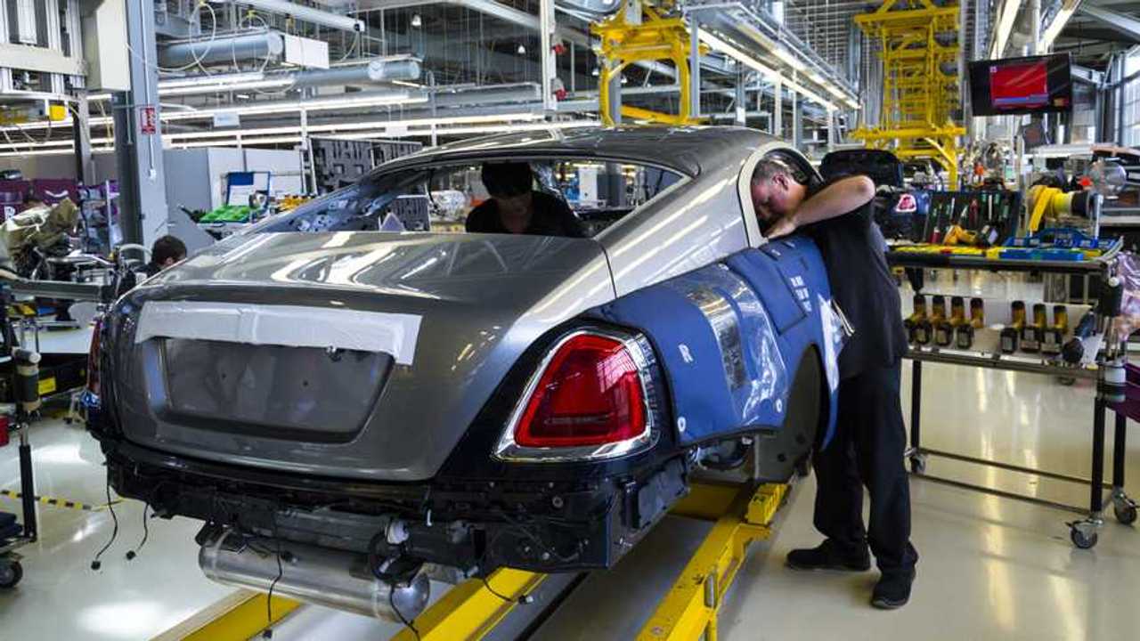 Rolls-Royce car production in Goodwood factory in Westhampnett UK