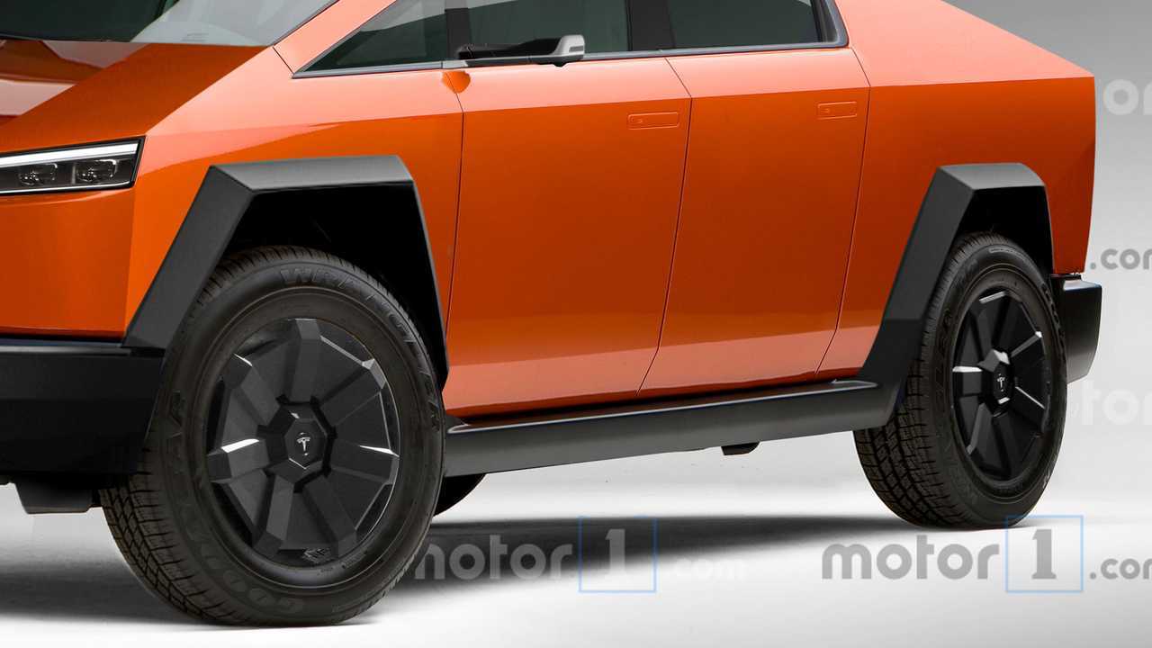 Tesla Cybertruck, il rendering del modello di serie