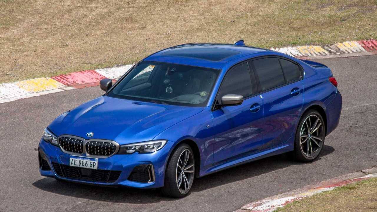 El BMW M340 xDrive giró en el Gálvez. Fotos: Hernando Pollicelli