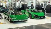 Lamborghini Countach y Revuelto se reúnen en la fábrica