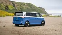 US-spec 2024 Volkswagen ID. Buzz LWB exterior static shots at the beach