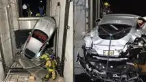 Une Ferrari Roma tombe d'un ascenseur chez un concessionnaire