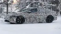 Audi A6 E-Tron Side View Spy Photo