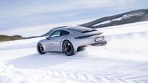 Porsche 911 y Ingemar Stenmark en la nieve