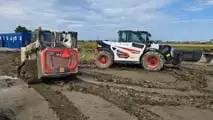 Bobcat in campo nel Delta del Po: i mezzi protagonisti di un maxi impianto agro-fotovoltaico a Loreo