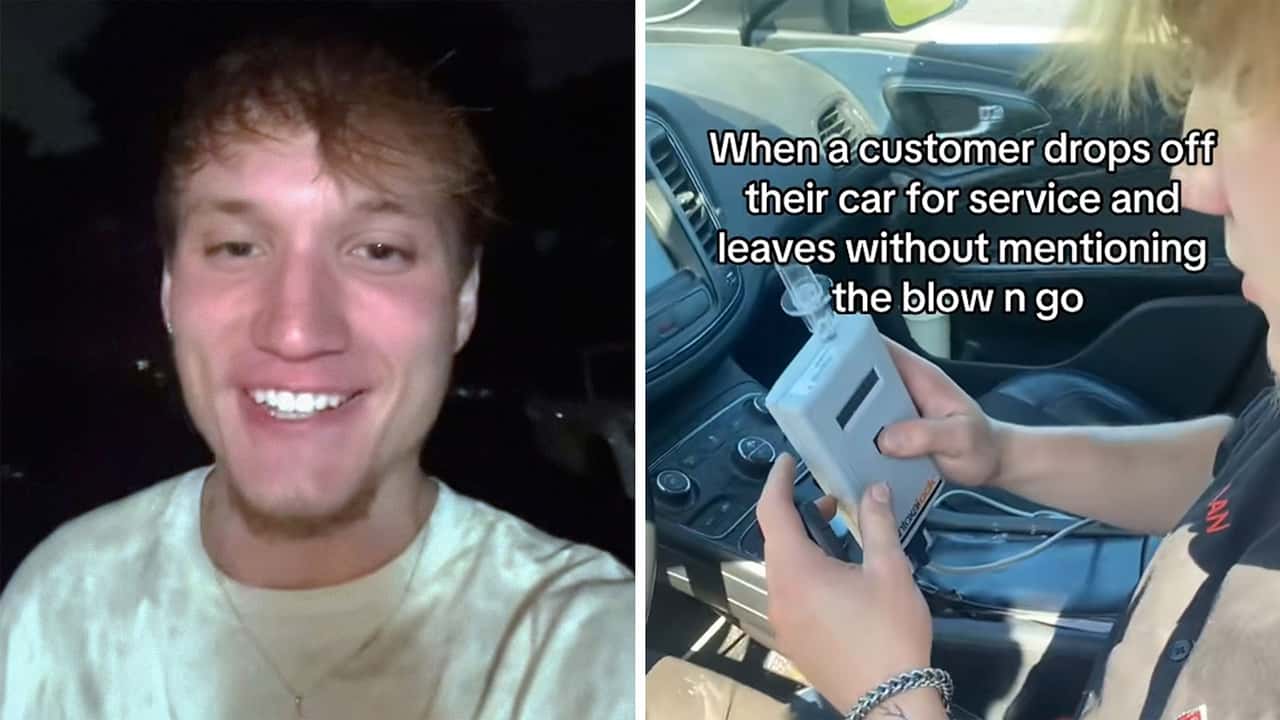 Customer drops their car off at Discount Tire. They forgot to mention their car breathalyzer