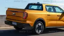 Ford Fathom EV in the Motor1 rendering