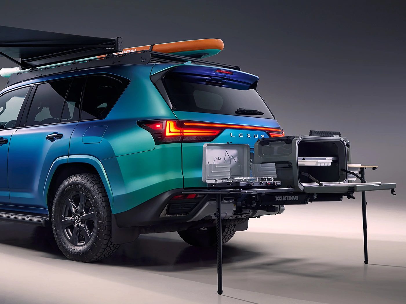 Lexus Built A Color-Shifting LX 600 For Paddle Boarders That Has Kitchen On The Back