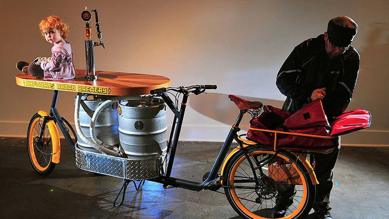 This Bicycle is a Keg Carrying Bar on Wheels
