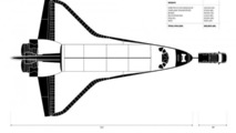 Schematic of Toyota Tundra towing Space Shuttle Endeavour
