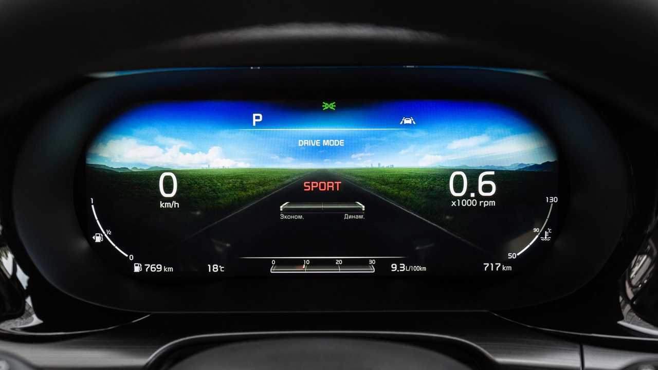 Цифровая приборная панель в Kia K5