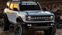 Ford Bronco Raptor, en azul claro