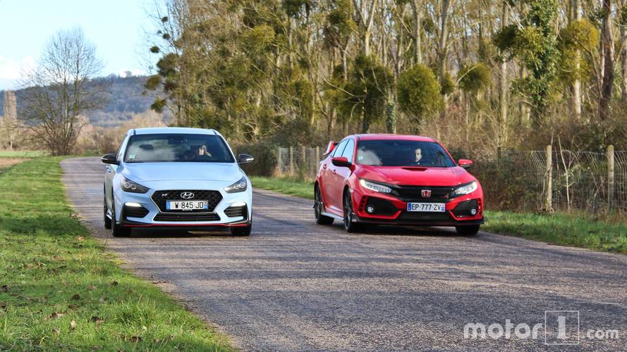 Essai comparatif - Hyundai i30 N / Honda Civic Type R (2017)
