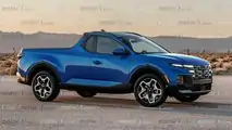 Hyundai Santa Cruz Zweitürer Pickup Inoffizielle Rendering-Seitenansicht