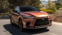 Parte anteriore esterna della Lexus RX 500h F Sport Performance 2023