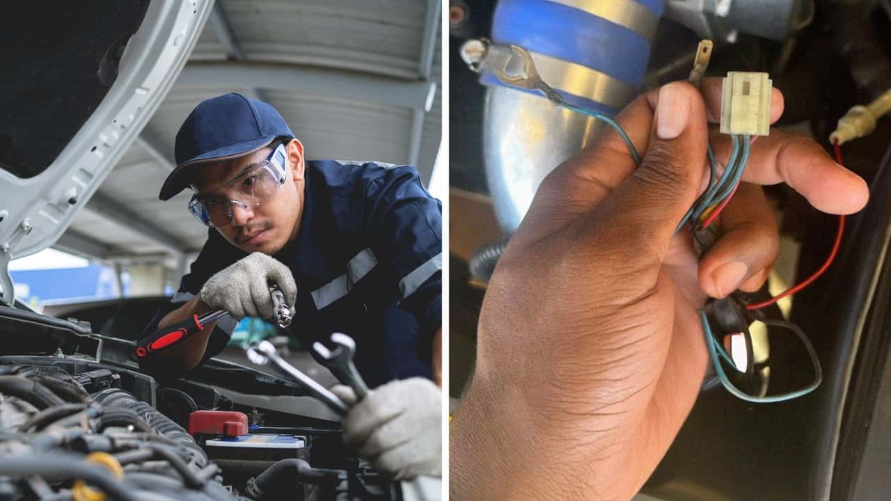  Mechanic Starts Working On Car