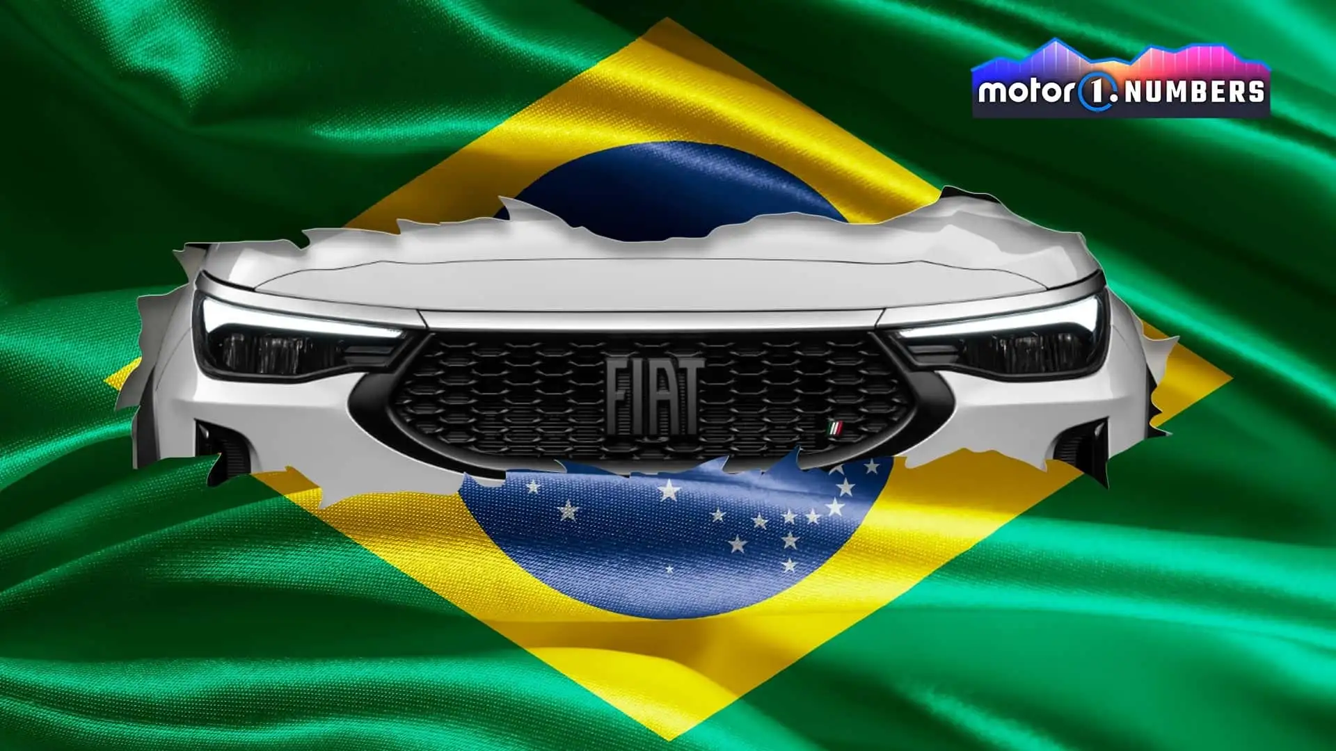 Fiat: participação de mercado no Brasil (azul) e na Itália (laranja). Automóveis e veículos comerciais leves (* somente automóveis na Itália)