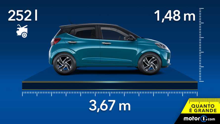 Hyundai i10, dimensioni e bagagliaio della city car coreana