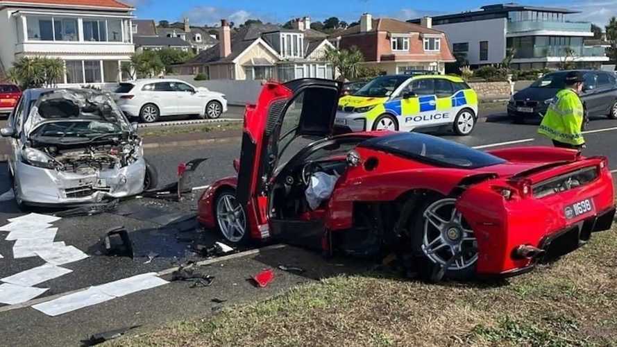 Un exclusivo Ferrari Enzo acaba destrozado en un accidente