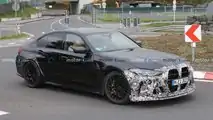 BMW M3 CS mit weniger Tarnung erwischt (Oktober 2022)