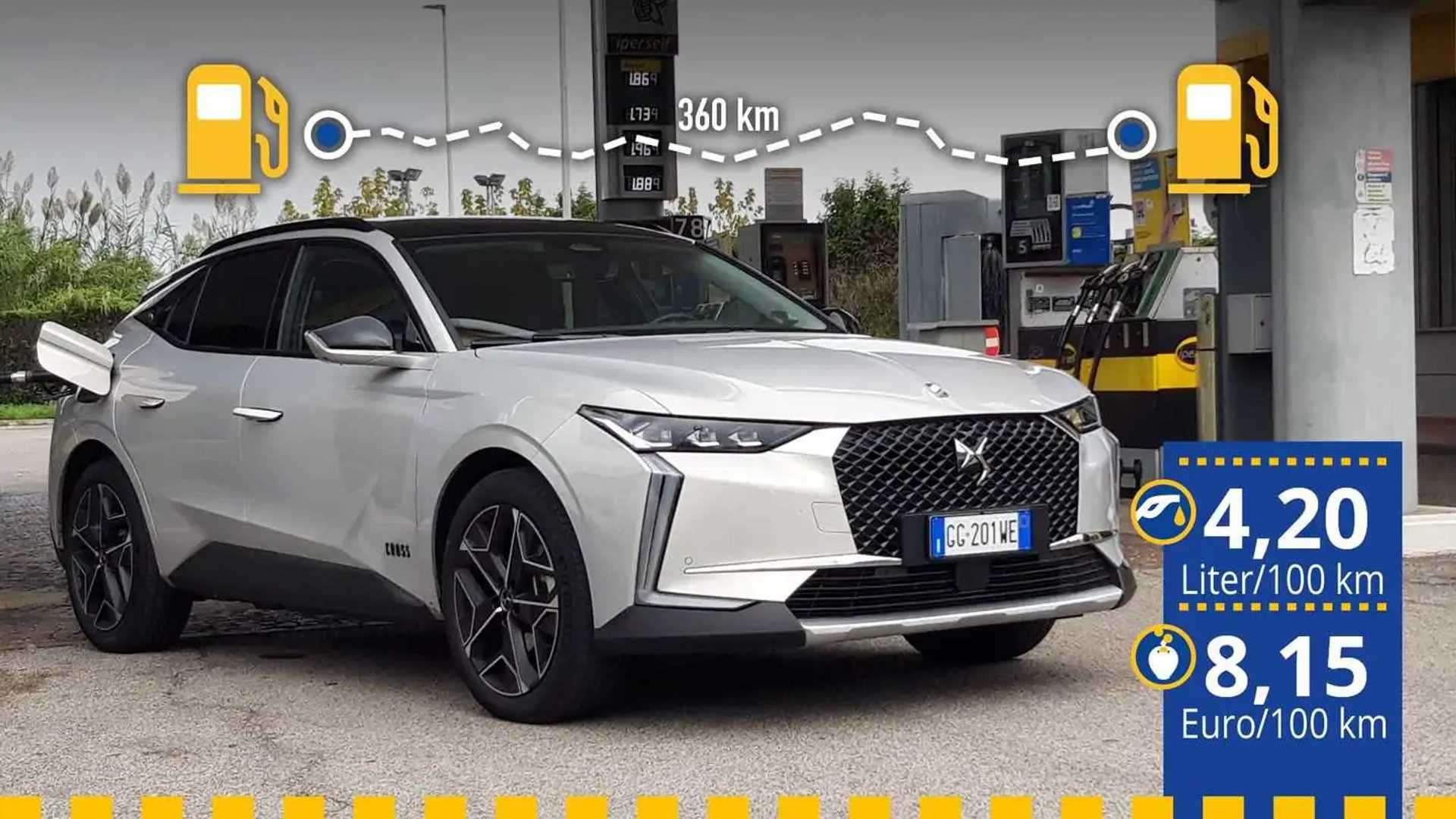 DS 4 E-Tense 225: Kompakter Plug-in-Hybrid im Verbrauchstest