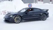 High-performance Porsche Taycan spy photo
