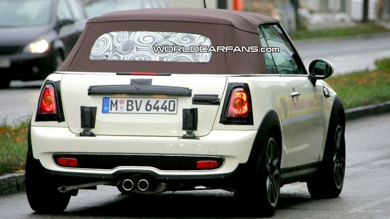 More Mini Cooper S Convertible In White With Brown Top Motor1 Mini Cooper S Convertible Spy Photos