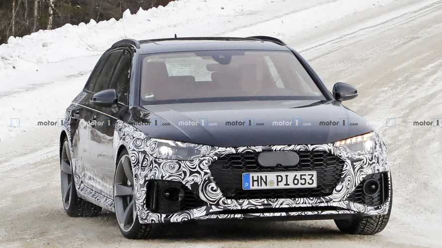 2020 Audi RS4 Avant facelift spy photos