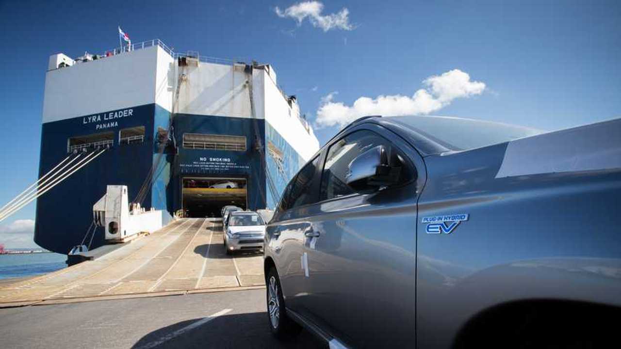Mitsubishi Outlander PHEV arrives in Bristol's Royal Portbury Docks