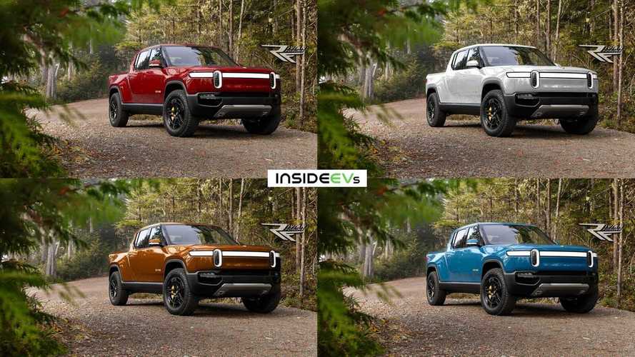 Check Out The Rivian R1T Electric Pickup Truck In 8 Different Production Colors