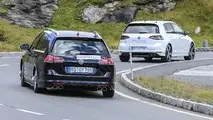 VW Golf R facelift spy photo