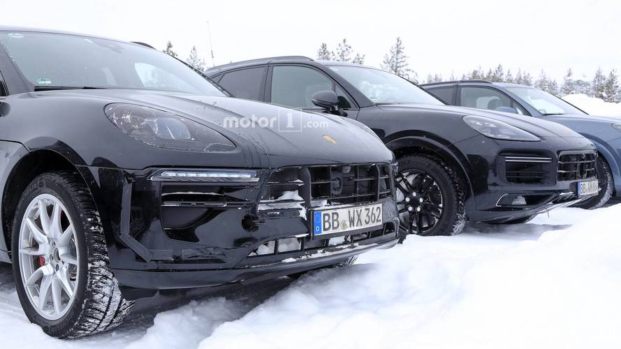 2019 Porsche Macan facelift spy photo
