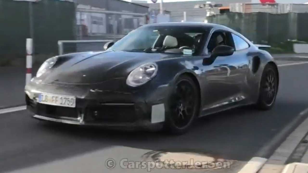Porsche 992 Turbo screenshot from spy video