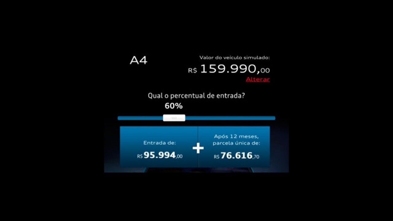 Audi lança financiamento com opção de recompra e aplicativo para cálculo