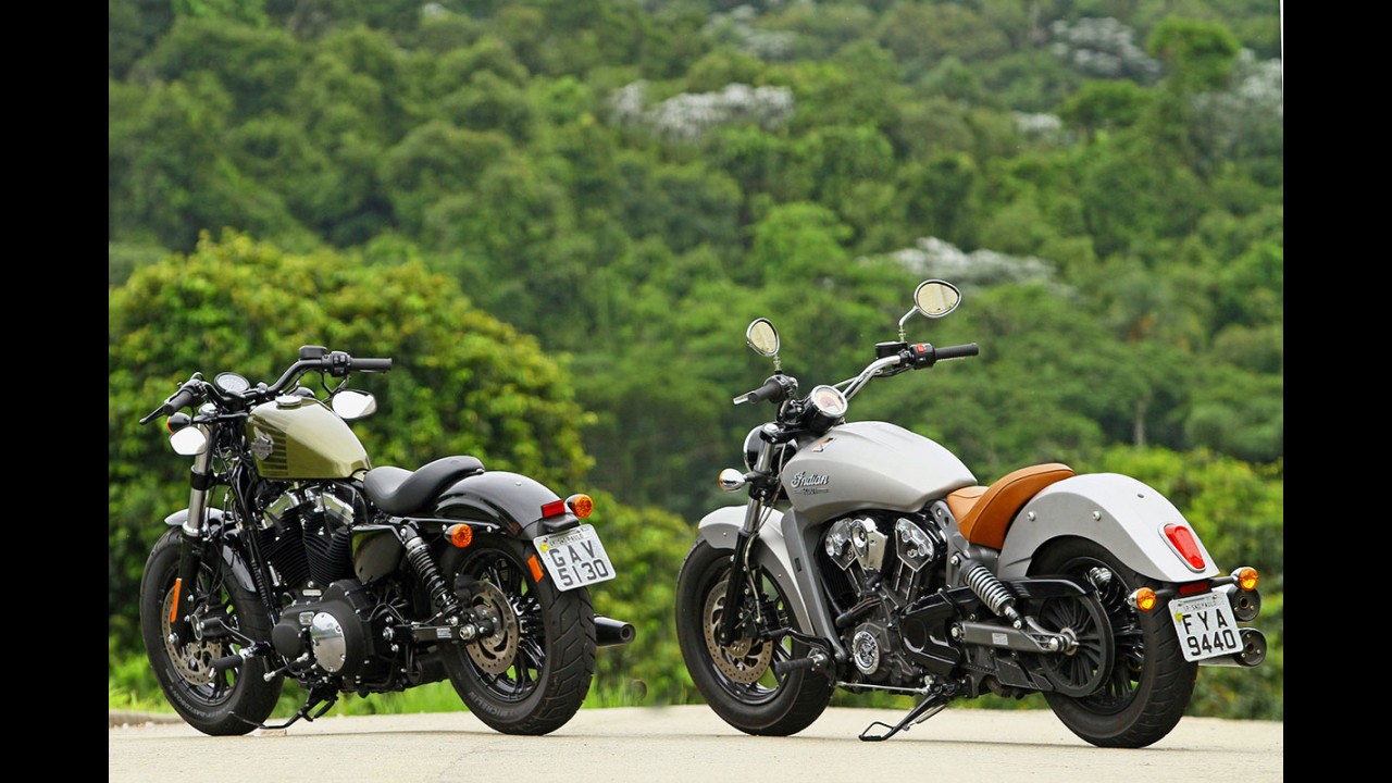 Duelo ianque: a esportividade da Indian Scout ou a tradição da Harley Forty-Eigth?
