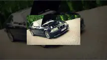 V10 BMW M3, VW Golf street race crash