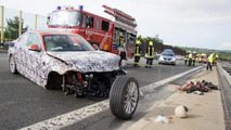 BMW 2-Series Coupe accident on autobahn 10.06.2013