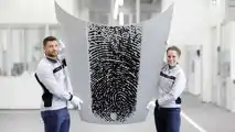 Porsche 911 with fingerprint on the hood