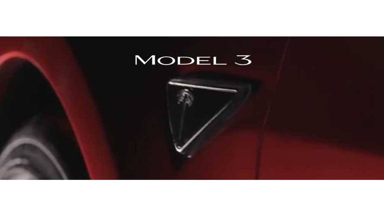 Tesla Model 3 Logo Change - Tesla Replaces Three Bars With Number 3