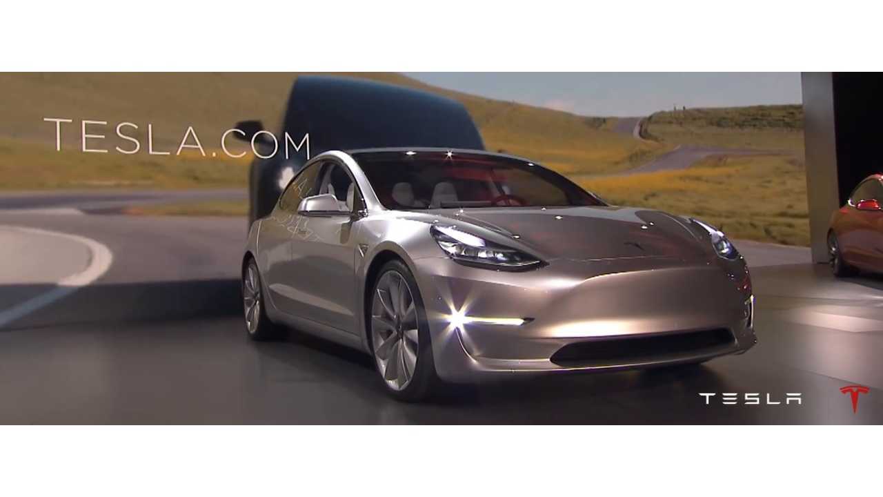 First Model 3 prototype broke cover on March 31st, 2016