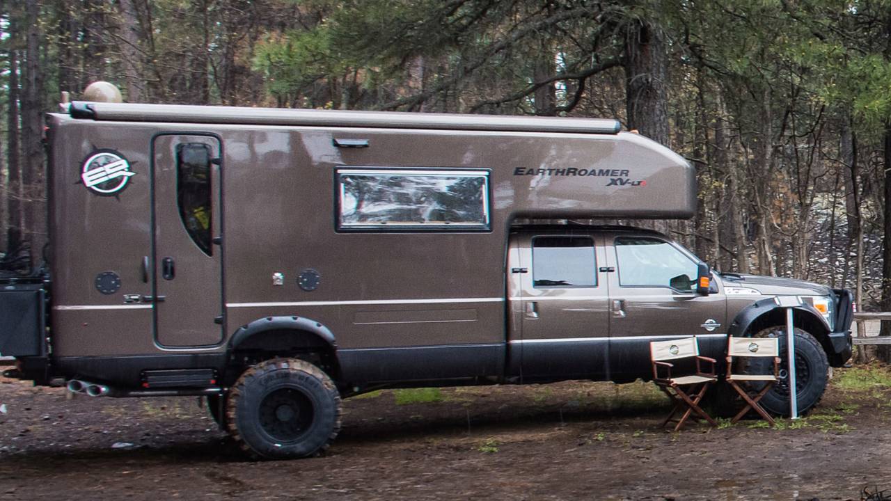 EarthRoamer customs conversions like this one, are some of the most capable overland travel machines.