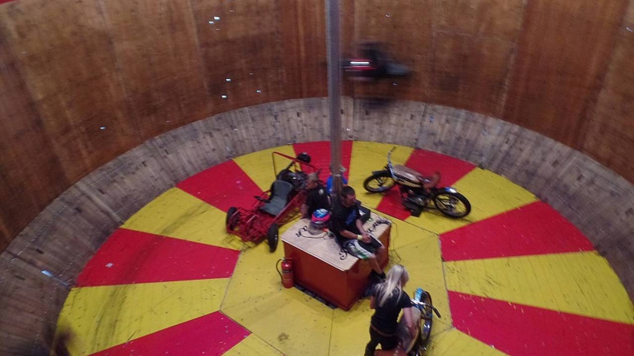 Guy Martin gets an exclusive seat in the center of the Wall of Death