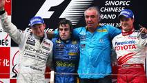 2005: 1. Fernando Alonso, 2. Kimi Raikkonen, 3. Ralf Schumacher