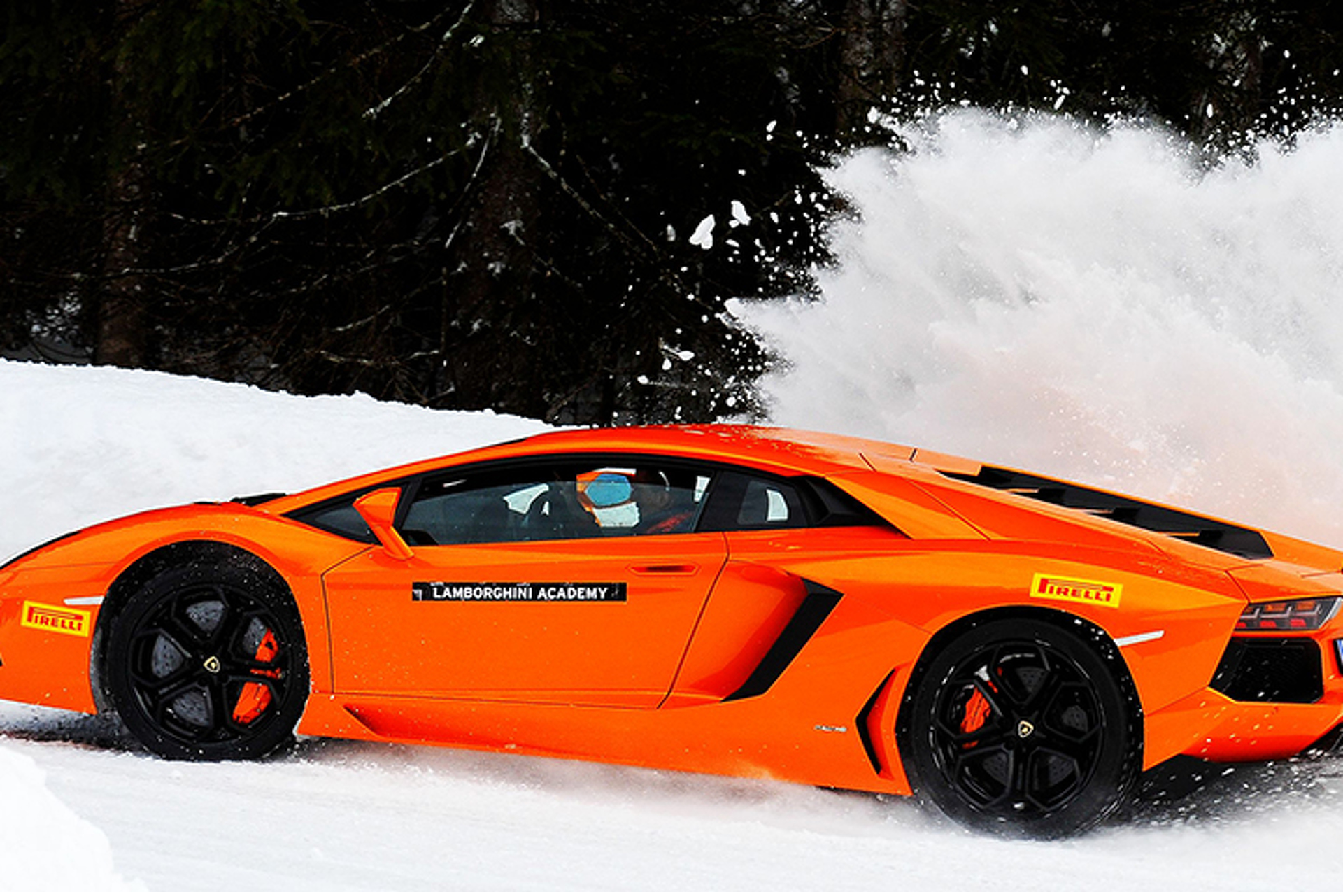Learn How To Drive Lamborghinis on Snow and Ice