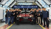 The first Mustang Mach-E manufactured in China officially rolled off the assembly line on October 18, 2021