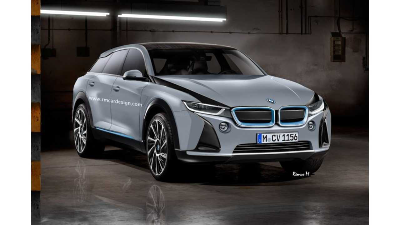 An artist's rendering of the rumored BMW i5
