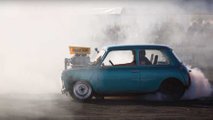 Mini Cooper Burnout Machine