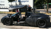 Pagani C9 caught with gullwing doors open