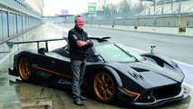 Horacio Pagani at Monza with Zonda R